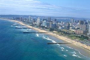 Aerial view of Durban